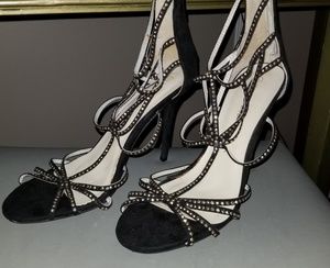 Rhinestone strapped shoes